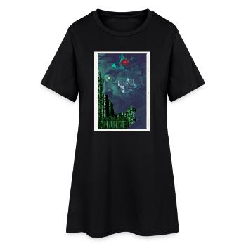 Notre avenir, l’heure du changement - Robe T-shirt Femme - noir - Devant