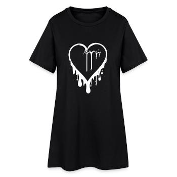 Graffiti en fusion coeur « Le grand amour » - Robe T-shirt Femme - noir - Devant