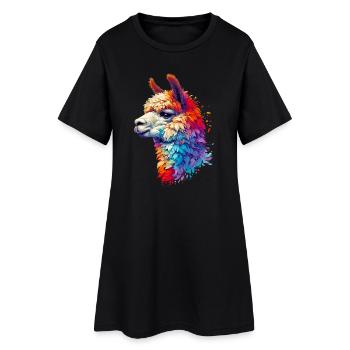 Alpaca - Women’s T-Shirt Dress - black - Front