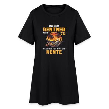 70 Geburtstag Rentner Opa 70 Jahre Rente Spruch - Frauen T-Shirt-Kleid - Schwarz - Vorne