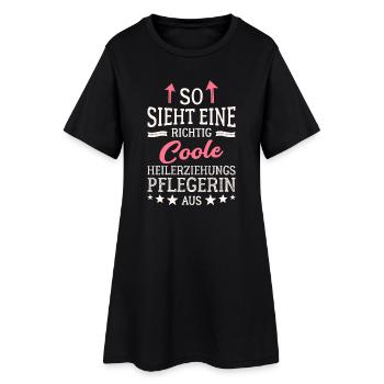 So sieht eine coole Heilerziehungspflegerin aus - Frauen T-Shirt-Kleid - Schwarz - Vorne