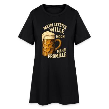 bière chope de bière fête célébrer niveau d'alcool buveur de bière - Robe T-shirt Femme - noir - Devant