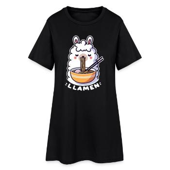 Llamen Ramen Lama - Women’s T-Shirt Dress - black - Front