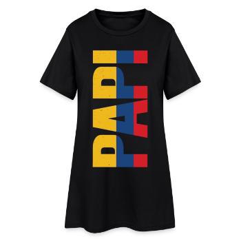 PAPI Colombia – Latin Dad Style in a Retro Look - Women’s T-Shirt Dress - black - Front