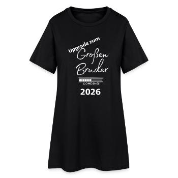 Upgrade zum Großen Bruder 2026 - Frauen T-Shirt-Kleid - Schwarz - Vorne