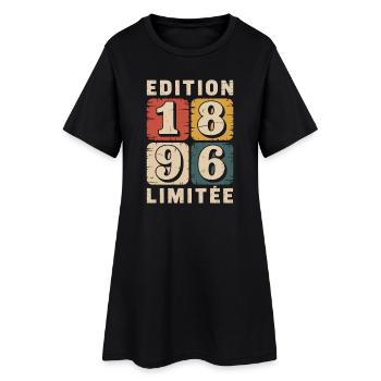 Édition 1986 Limitée Vintage Distress - Robe T-shirt Femme - noir - Devant