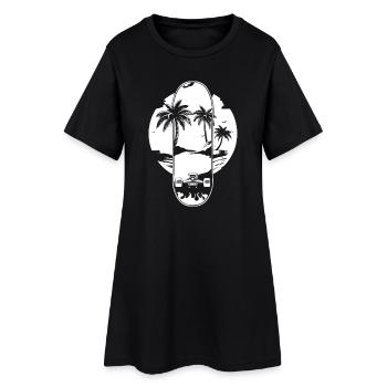 Graphismes du skateboard - Robe T-shirt Femme - noir - Devant