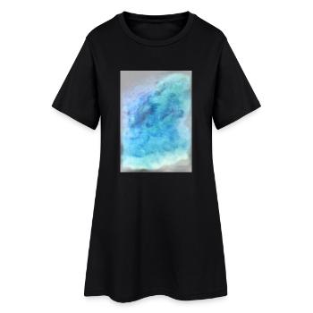 Hintergrund Wasser - Frauen T-Shirt-Kleid - Schwarz - Vorne