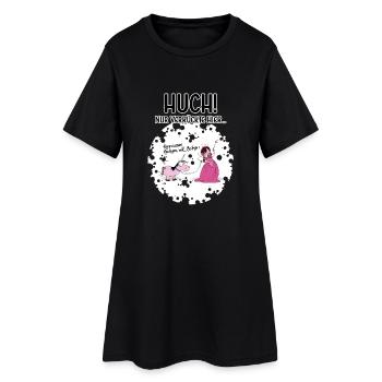 Nur Verrückte hier - Frauen T-Shirt-Kleid - Schwarz - Vorne
