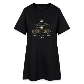 Fürstenfeldbruck Stadt - Frauen T-Shirt-Kleid - Schwarz - Vorne