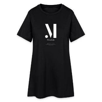 München - Frauen T-Shirt-Kleid - Schwarz - Vorne