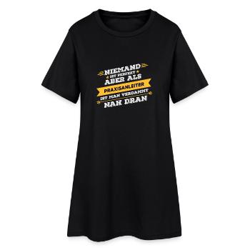 Praxisanleiter Beruf Geschenk - Frauen T-Shirt-Kleid - Schwarz - Vorne