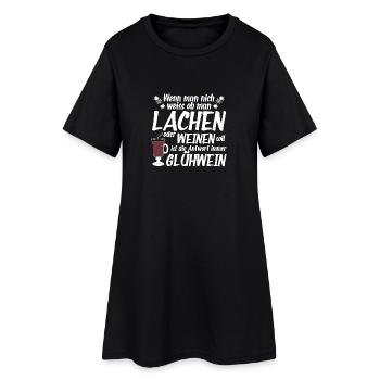 Glühwein Weihnachtsmarkt Christkind Markt Geschenk - Frauen T-Shirt-Kleid - Schwarz - Vorne