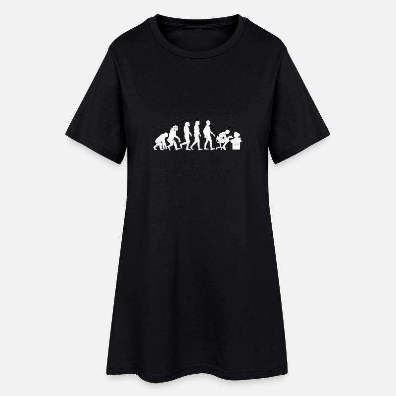 Programmierer evolution coder informatik geschenk - Frauen T-Shirt-Kleid - Schwarz