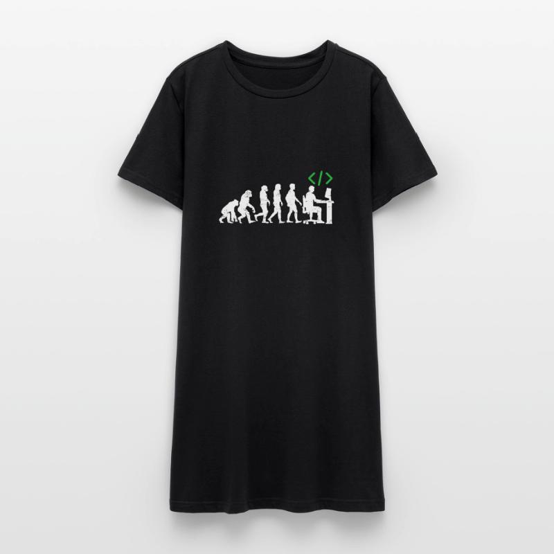 Programmierer Evolution geschenk coder java c++ Frauen T-Shirt-Kleid