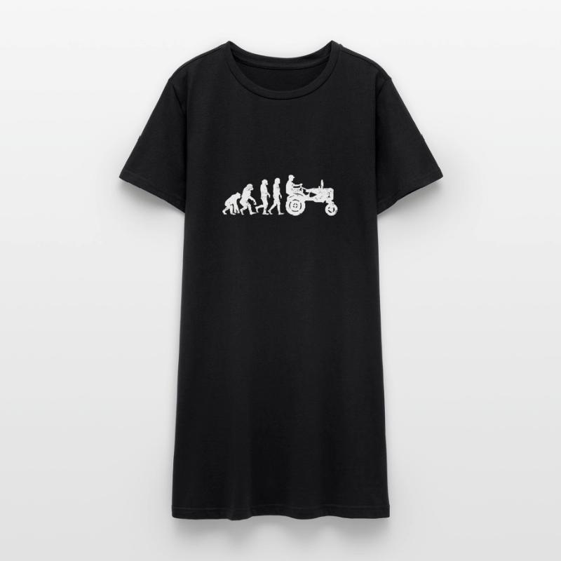 Tractor evolution farmer farmer gift acker Women’s T-Shirt Dress