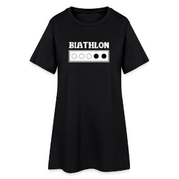 Biathlon Sport d'hiver - Robe T-shirt Femme - noir - Devant