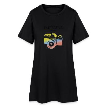 Kolumbien, Cartagena - Frauen T-Shirt-Kleid - Schwarz - Vorne