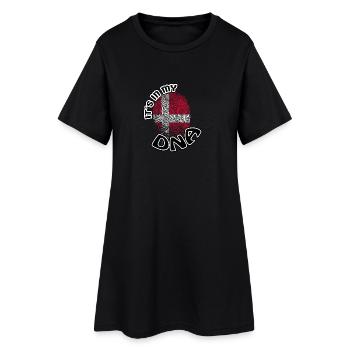Geschenk Its in my dna dns roots Daenemark - Frauen T-Shirt-Kleid - Schwarz - Vorne