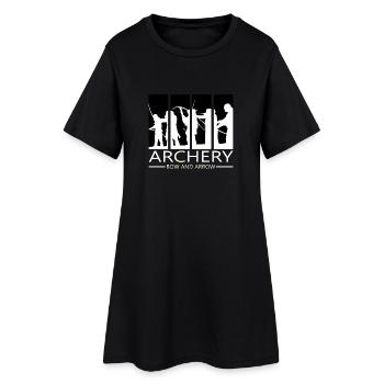 Tir à l'arc Tir à l'arc Bow cadeau Arbalète - Robe T-shirt Femme - noir - Devant