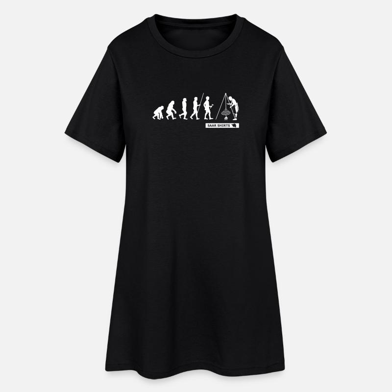 SAARLAND EVOLUTION | SCHWENKER | GESCHENKIDEE - Frauen T-Shirt-Kleid - Schwarz