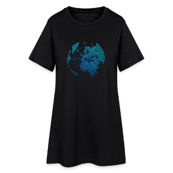Monde de la boussole - Robe T-shirt Femme - noir - Devant