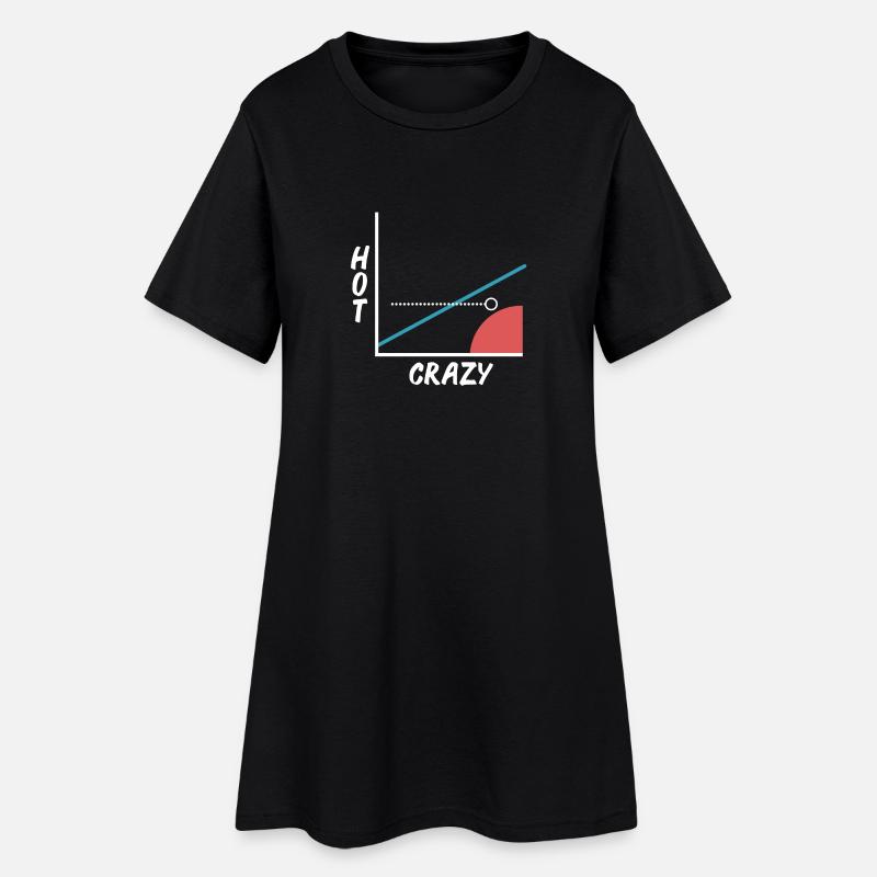 Crazy Hot Scale - Graphics - Graph - Barny - Women’s T-Shirt Dress - black
