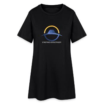 Energieversorger per Photovoltaik - Frauen T-Shirt-Kleid - Schwarz - Vorne
