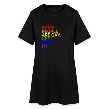 Certaines personnes sont gay - Robe T-shirt Femme - noir - Devant