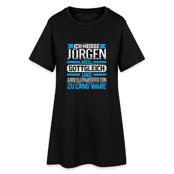 JÜRGEN - Gottgleich - Frauen T-Shirt-Kleid - Schwarz - Vorne