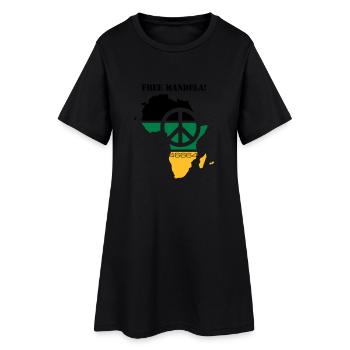 free mandela - Robe T-shirt Femme - noir - Devant