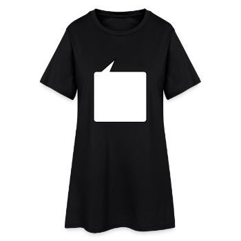 Sprechblase eckig mittel 2c - Robe T-shirt Femme - noir - Devant