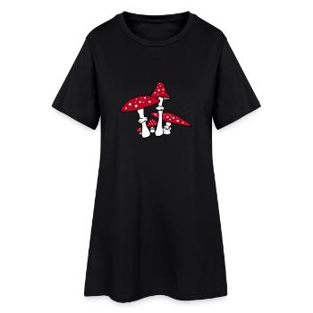 Mushroom - Robe T-shirt Femme - noir - Devant