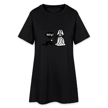 Marié - aide - Robe T-shirt Femme - noir - Devant