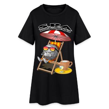 Sieste apéro pétanque - Robe T-shirt Femme - noir - Devant