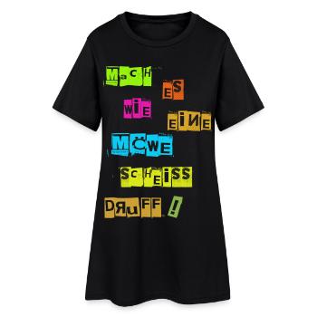 Faites-le comme une mouette va vous faire foutre - Robe T-shirt Femme - noir - Devant