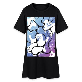 halloween ghosts - Women’s T-Shirt Dress - black - Front