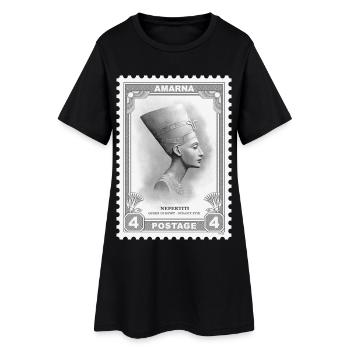 Timbre Néfertiti - Robe T-shirt Femme - noir - Devant