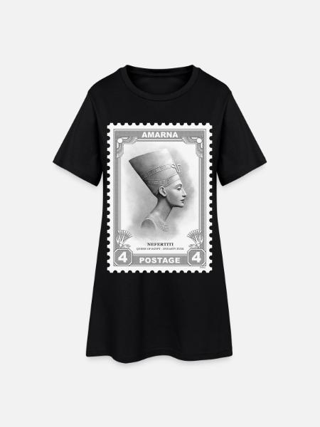 Timbre Néfertiti - Robe T-shirt Femme - noir