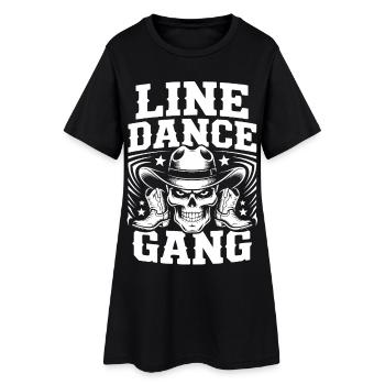 Gang de danse en ligne Skull Tee - Robe T-shirt Femme - noir - Devant