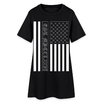 Est. MDCCLXXVI USA Flagge - Frauen T-Shirt-Kleid - Schwarz - Vorne