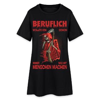 Professionnellement, j’ai toujours voulu avoir quelque chose à faire avec les gens - Robe T-shirt Femme - noir - Devant