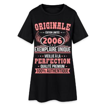 2006 – Exemplaire unique – Qualité premium - Robe T-shirt Femme - noir - Devant