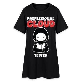 Humour Professional Cloud Tester Manga - Robe T-shirt Femme - noir - Devant