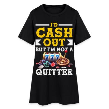 Nicht Aufgeben Casino Roulette Automat Glücksspiel - Frauen T-Shirt-Kleid - Schwarz - Vorne