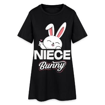 Happy Easter Sweet Easter Bunny Egg Hunt Easter Eggs - Women’s T-Shirt Dress - black - Front