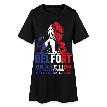 Belfort Lion Foot - Frauen T-Shirt-Kleid - Schwarz - Vorne