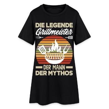 Die Legende Grillmeister Der Mann Der Mythos BBQ - Frauen T-Shirt-Kleid - Schwarz - Vorne