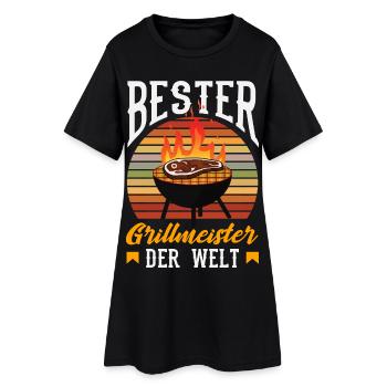 Bester Grillmeister Der Welt Papa Vater Lustig - Frauen T-Shirt-Kleid - Schwarz - Vorne