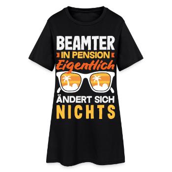 Beamter In Pension Ruhestand - Frauen T-Shirt-Kleid - Schwarz - Vorne